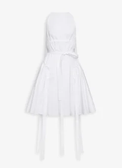 A-LINE DRESS IN COTTON POPLIN