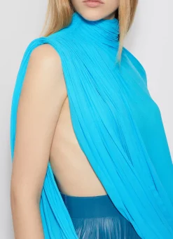 ASYMMETRIC DRAPED DRESS