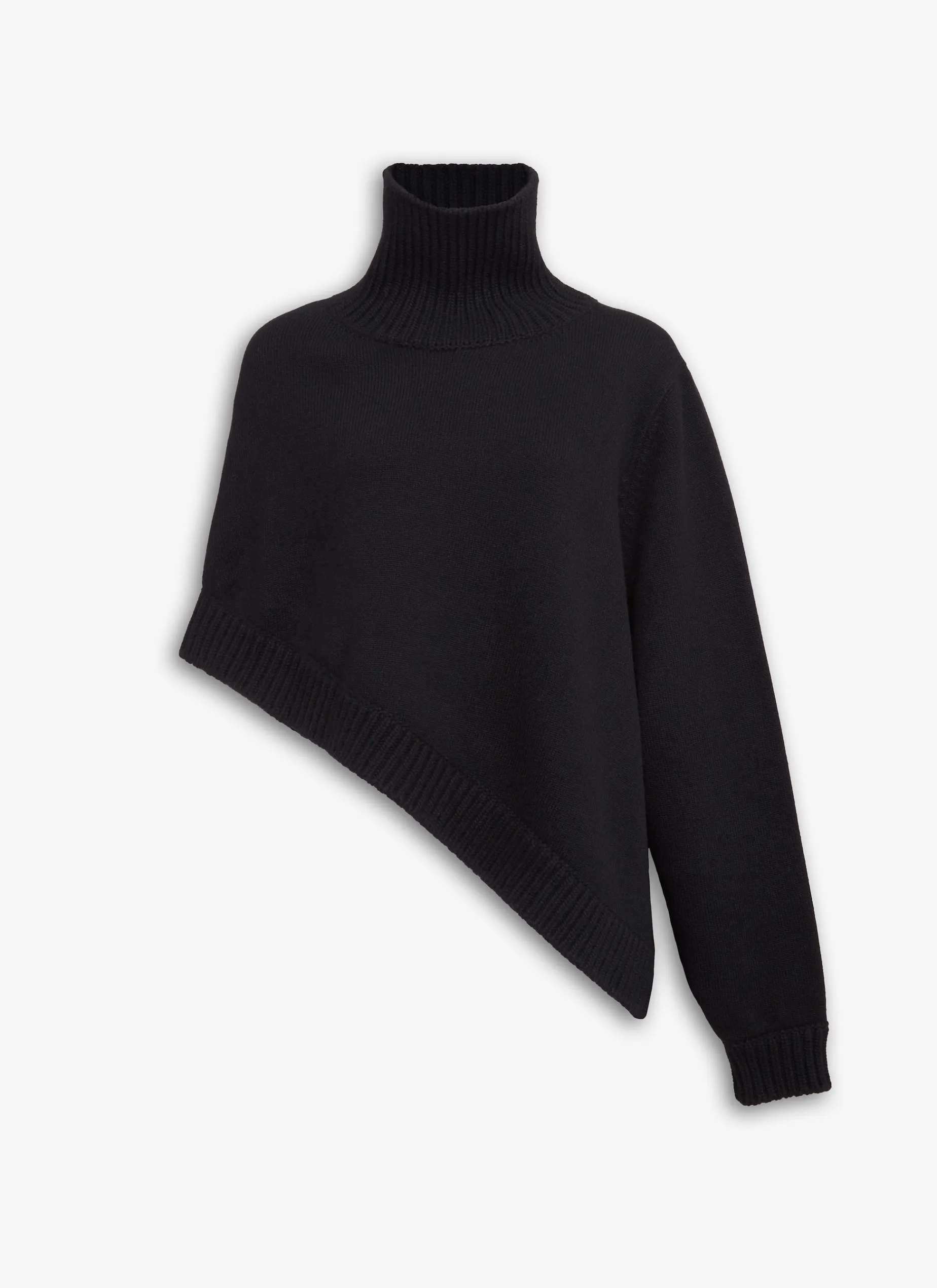 ASYMMETRICAL CAPE JUMPER IN CASHMERE