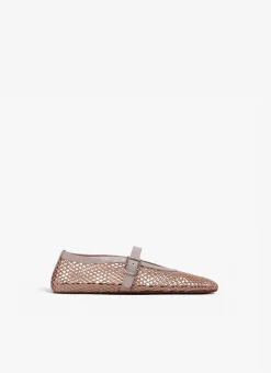 BALLET FLATS IN FISHNET