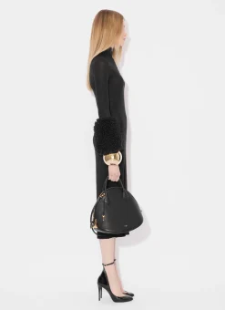 BODYCON KNIT DRESS WITH BUBBLE CUFFS