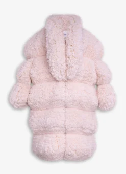 BUBBLE COAT IN KNITTED FUR