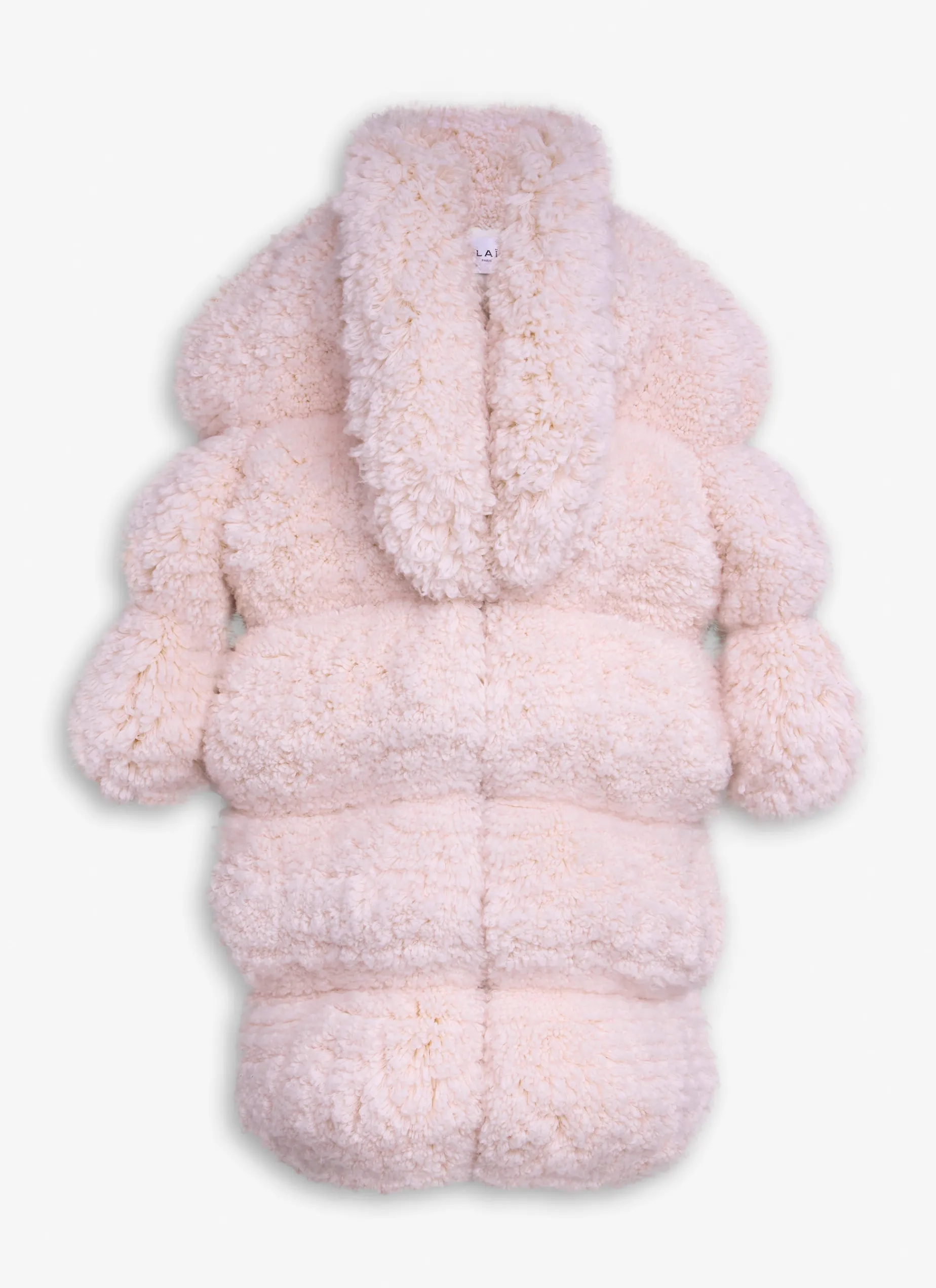 BUBBLE COAT IN KNITTED FUR