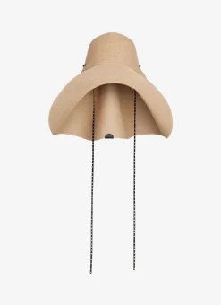CAPELINE HAT IN PAPER STRAW