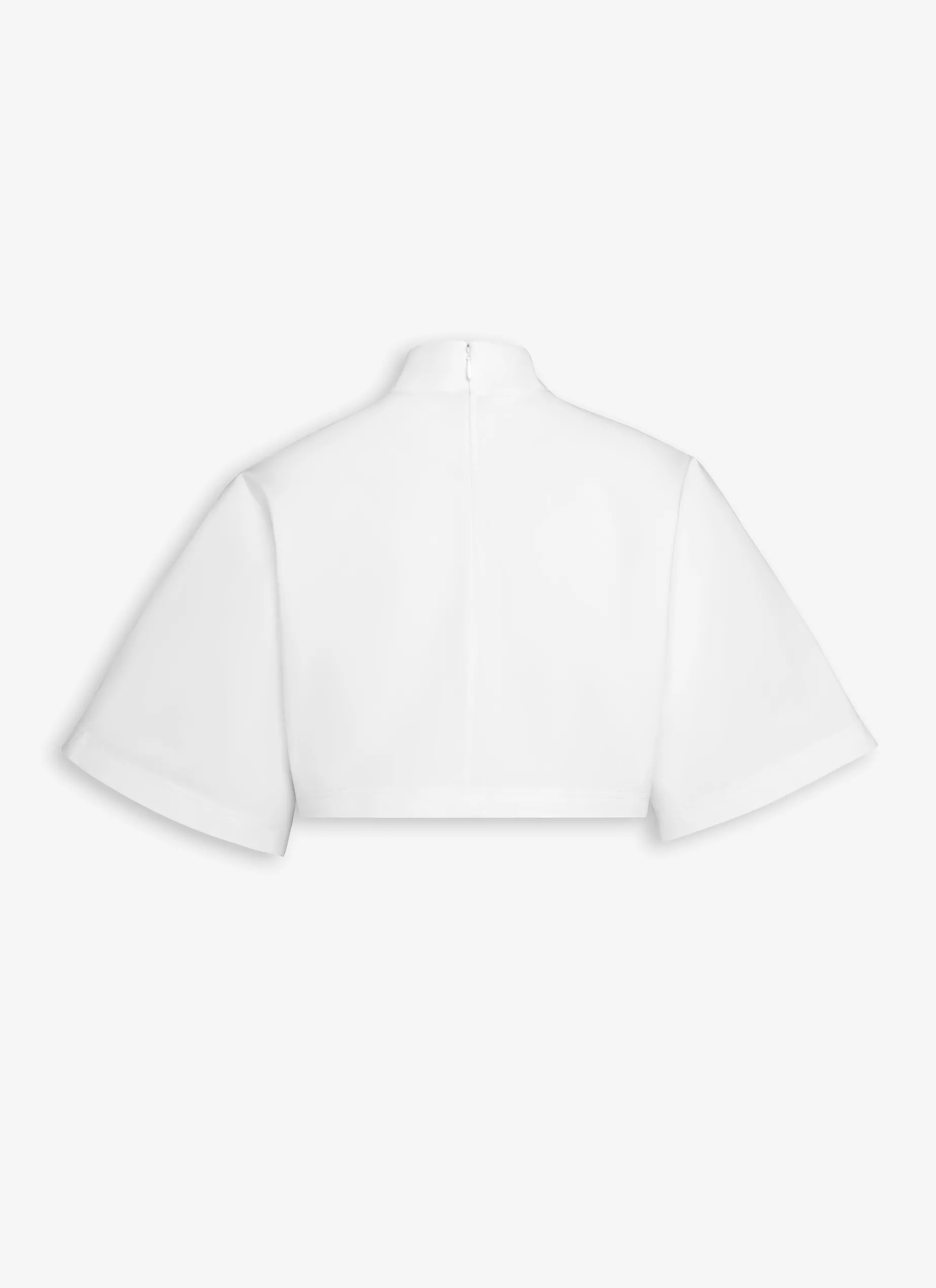 COTTON POPLIN HIGHNECK TOP