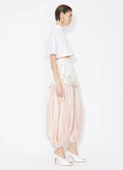 COTTON POPLIN HIGHNECK TOP