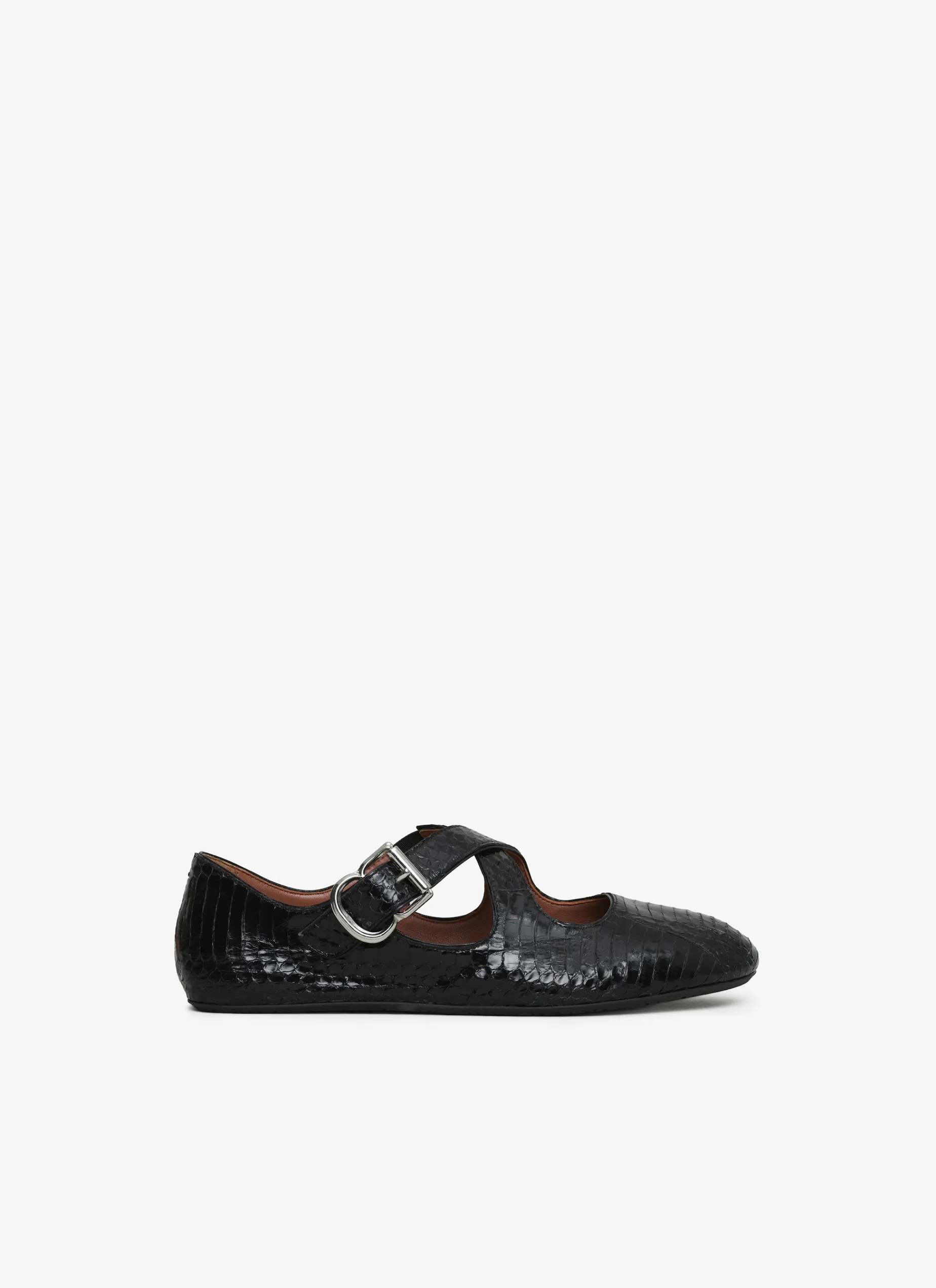 CRISS CROSS BALLET FLATS IN ELAPHE