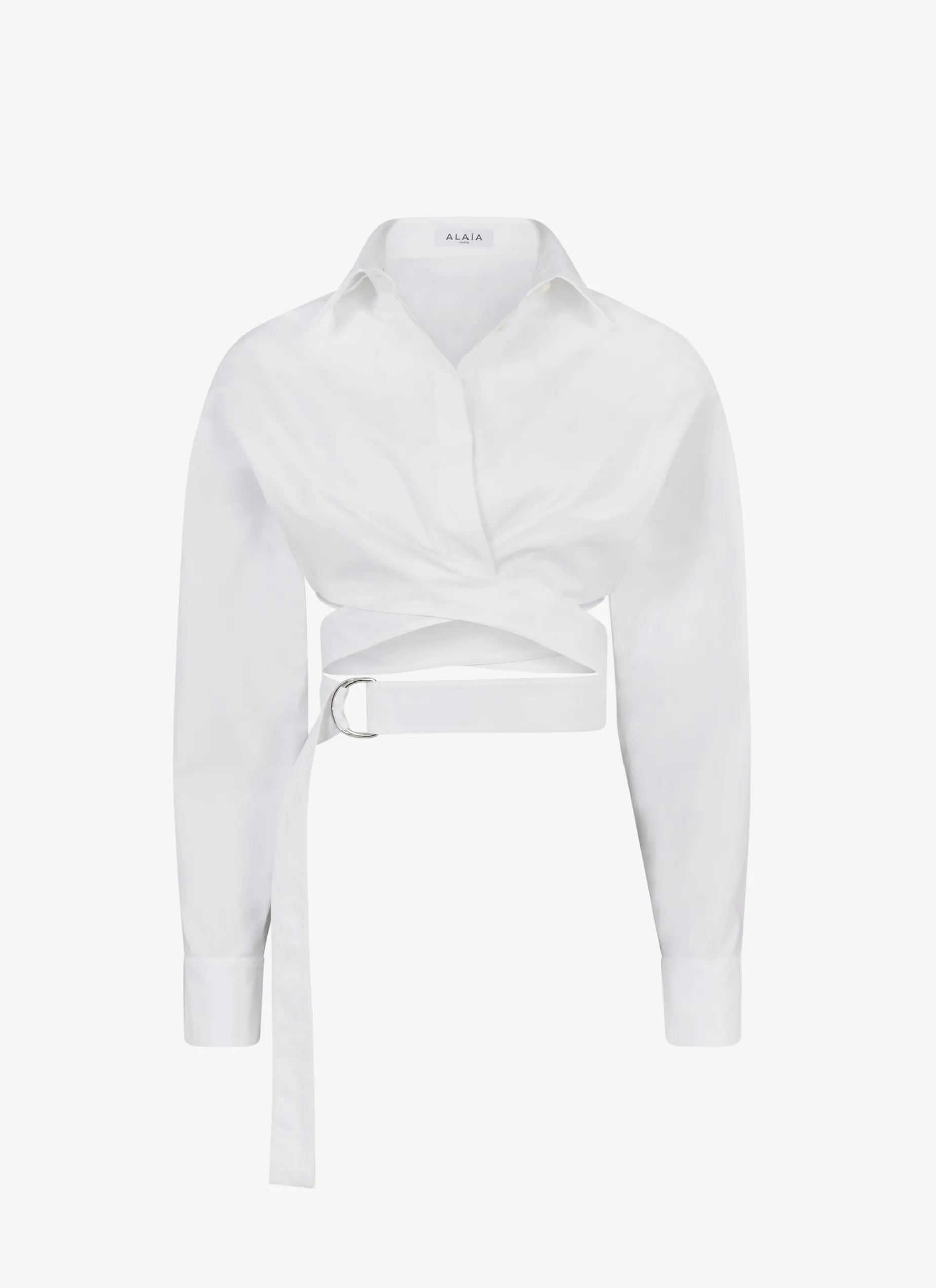 CROSS OVER SHIRT IN COTTON POPLIN