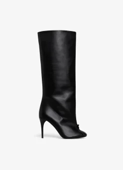 DECOLLETE HIGH BOOTS IN CALFSKIN