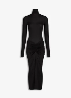 DRAPED JERSEY DRESS