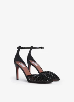HIGH FISHNET PUMPS WITH STUDS
