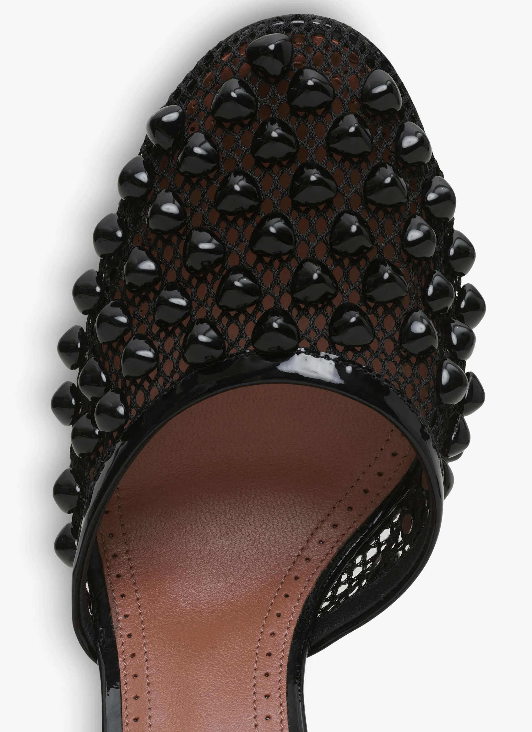HIGH FISHNET PUMPS WITH STUDS