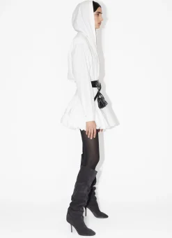 HOODED BODY SHIRT IN COTTON POPLIN