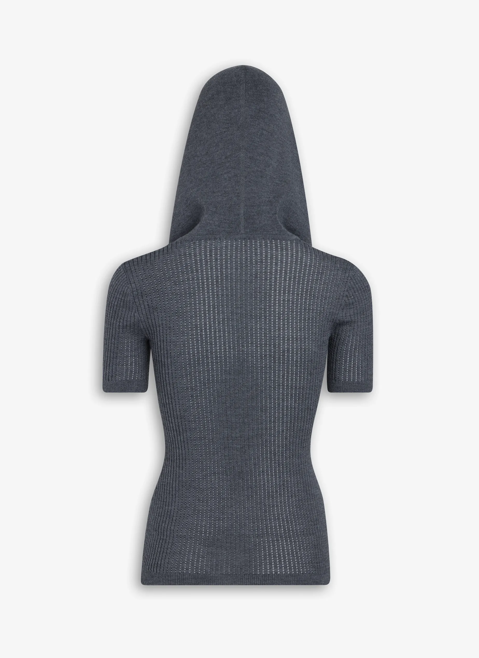 HOODED TOP IN PIQUE KNIT
