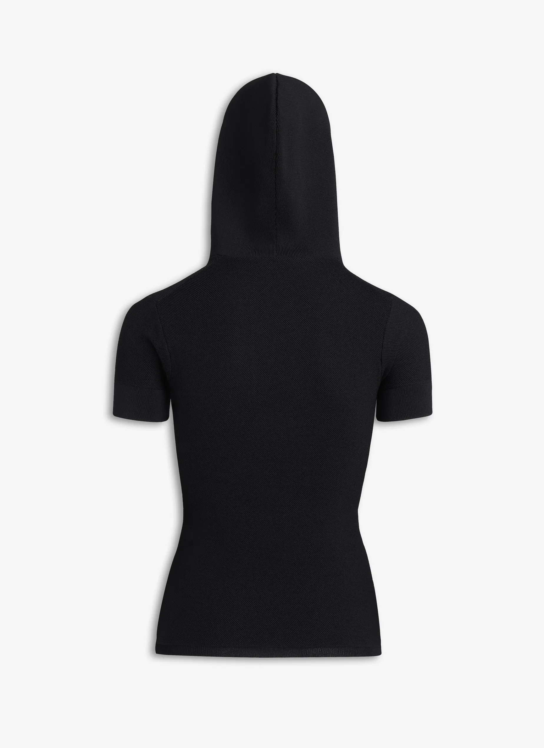 HOODED TOP IN PIQUE KNIT