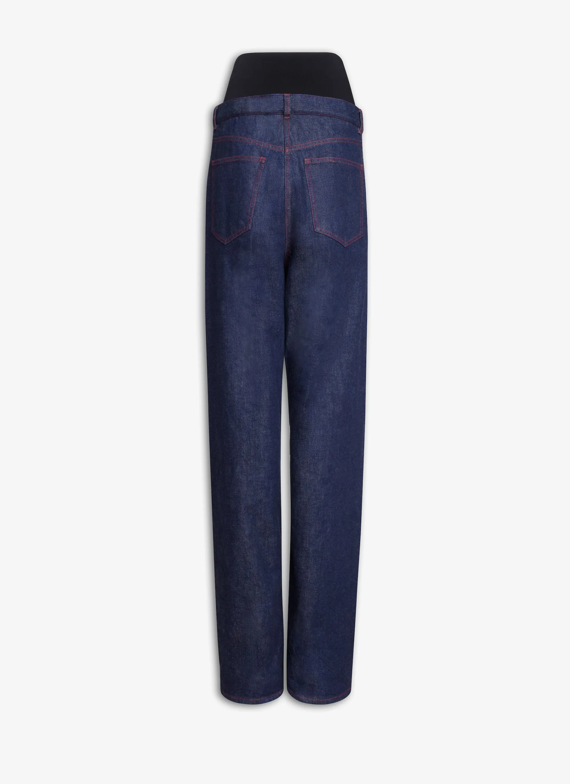 KNIT BAND JEANS IN RAW DENIM
