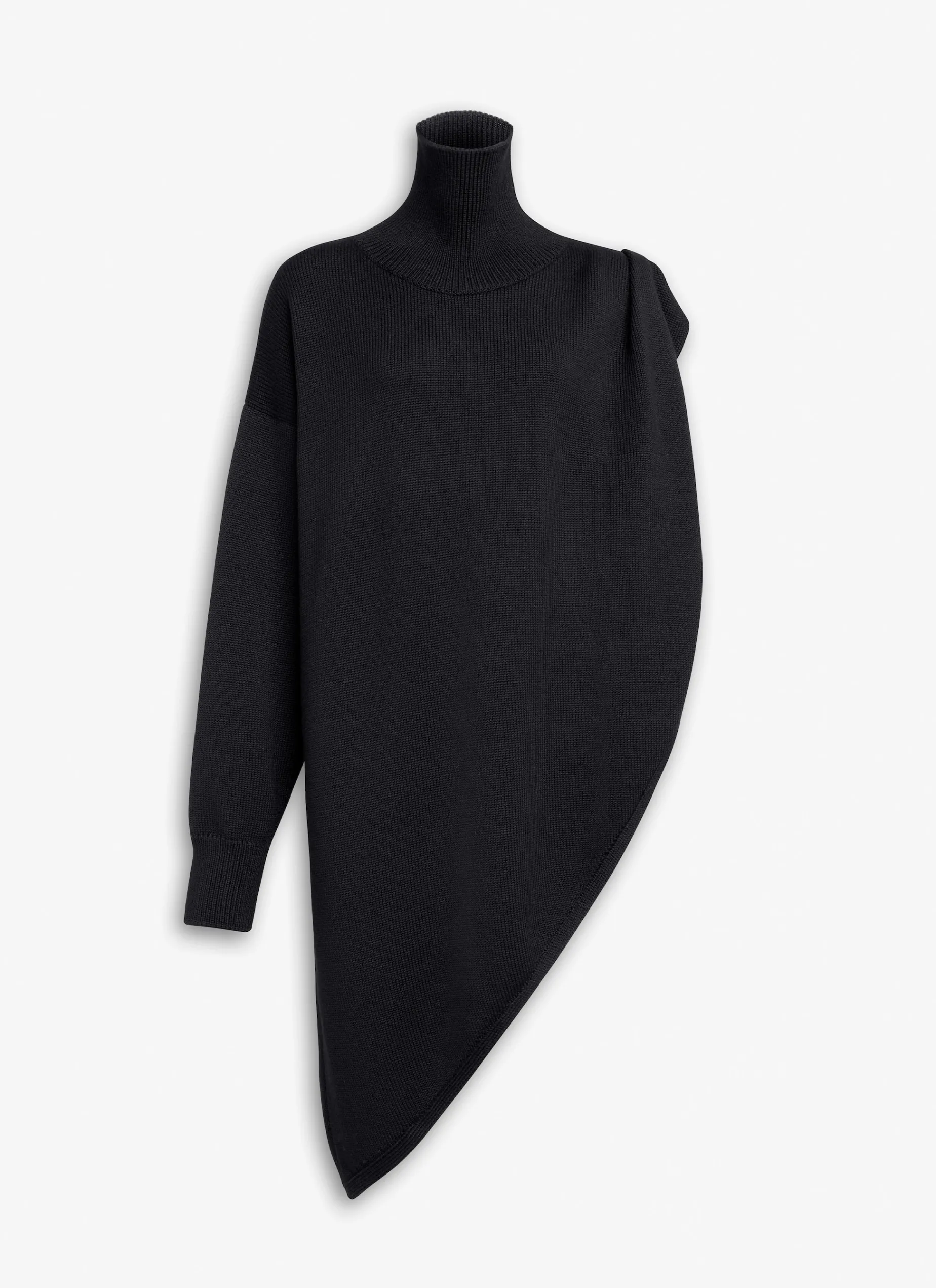 KNITTED ASYMMETRICAL CAPE JUMPER