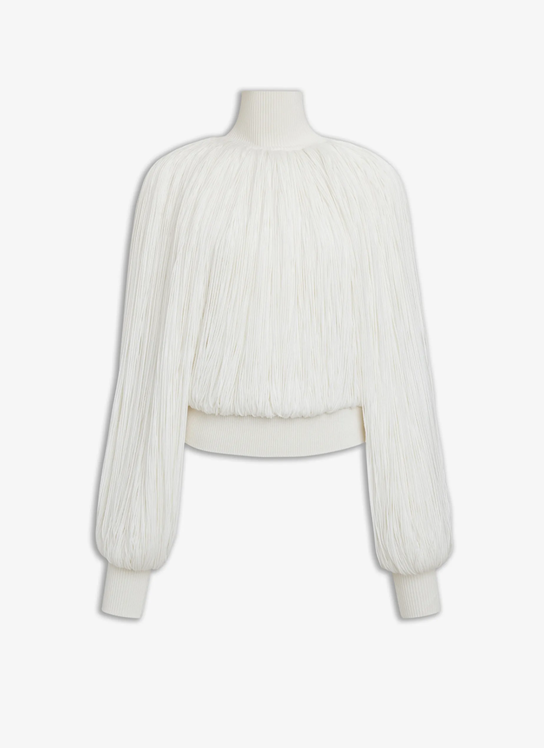 KNITTED FRINGES JUMPER