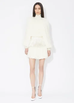 KNITTED FRINGES JUMPER