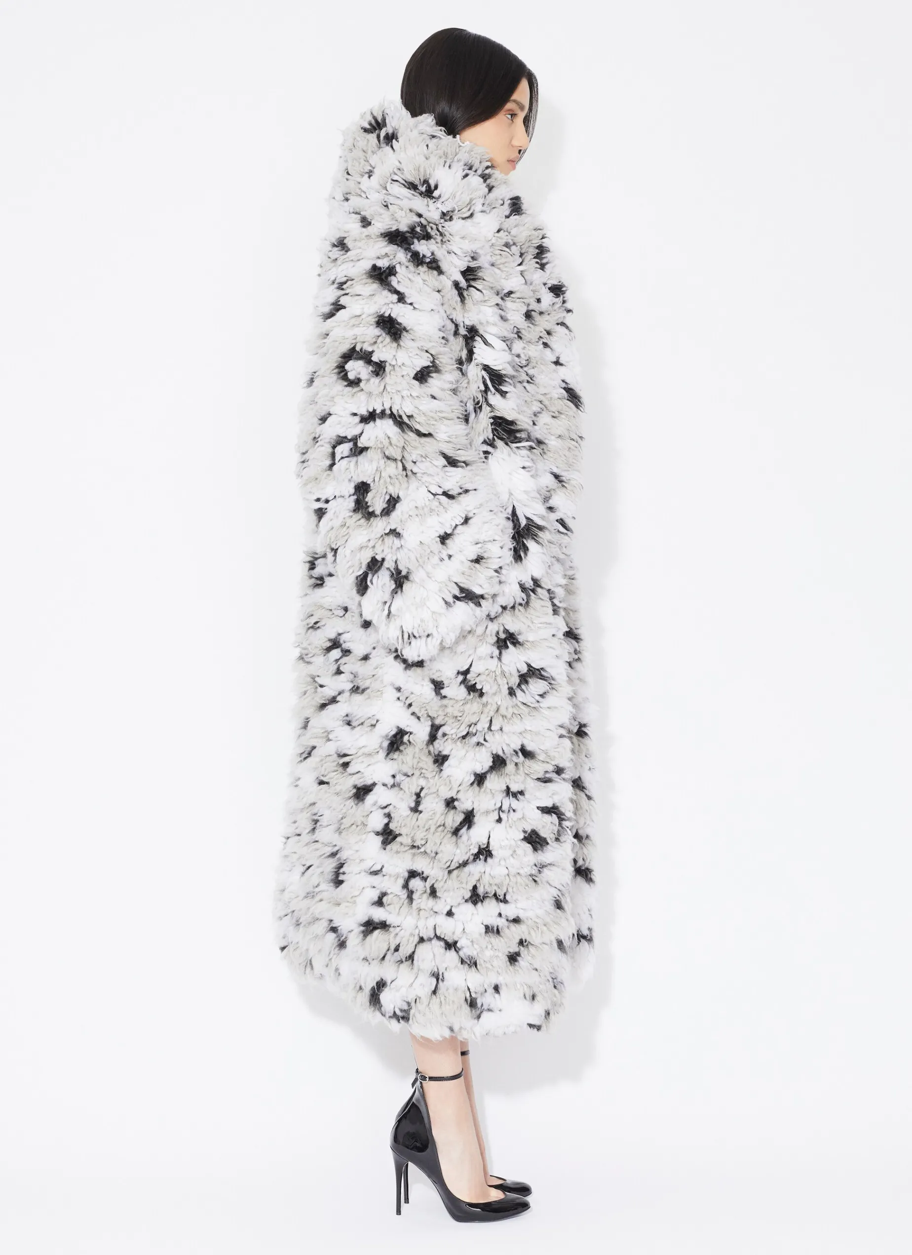 KNITTED LYNX COAT