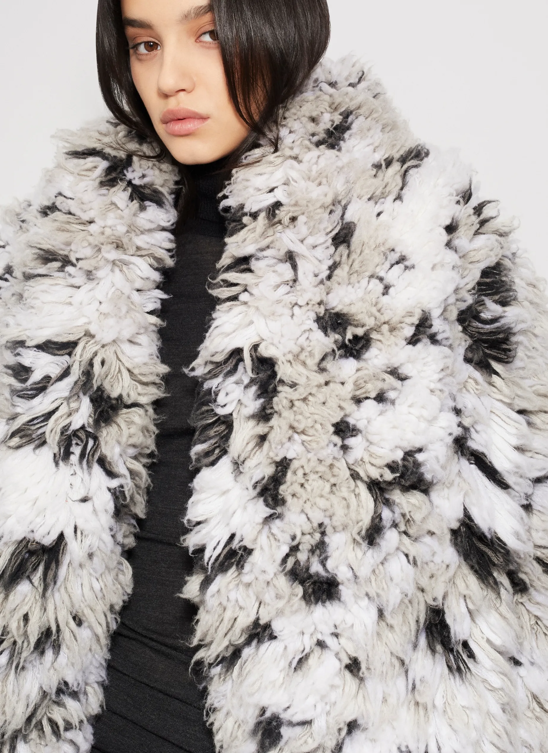 KNITTED LYNX COAT