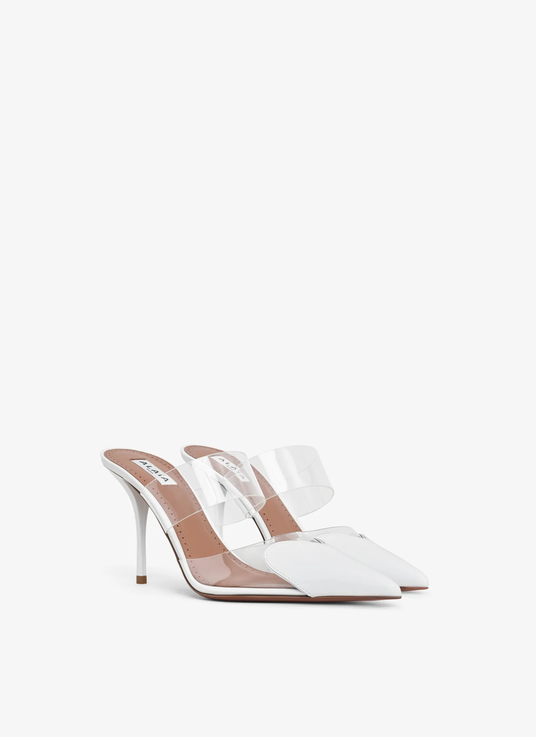 LE CŒUR MULES IN PATENT CALFSKIN