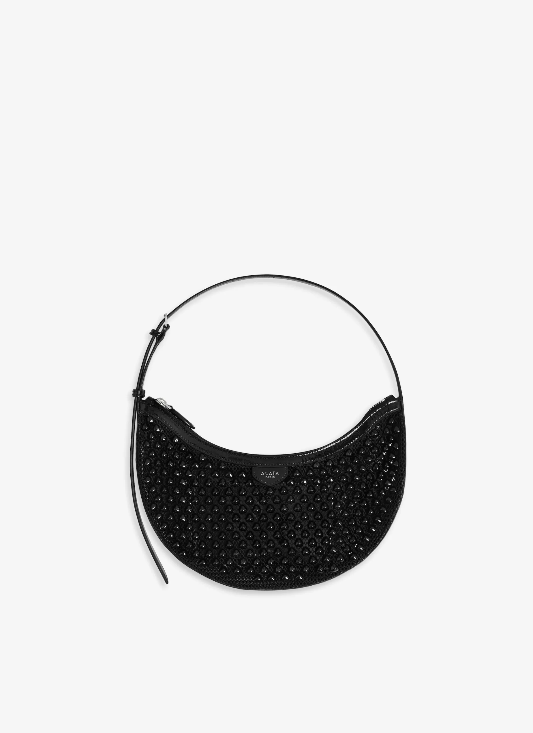 ONE PIECE DEMI LUNE BAG IN FISHNET PYRAMIDS