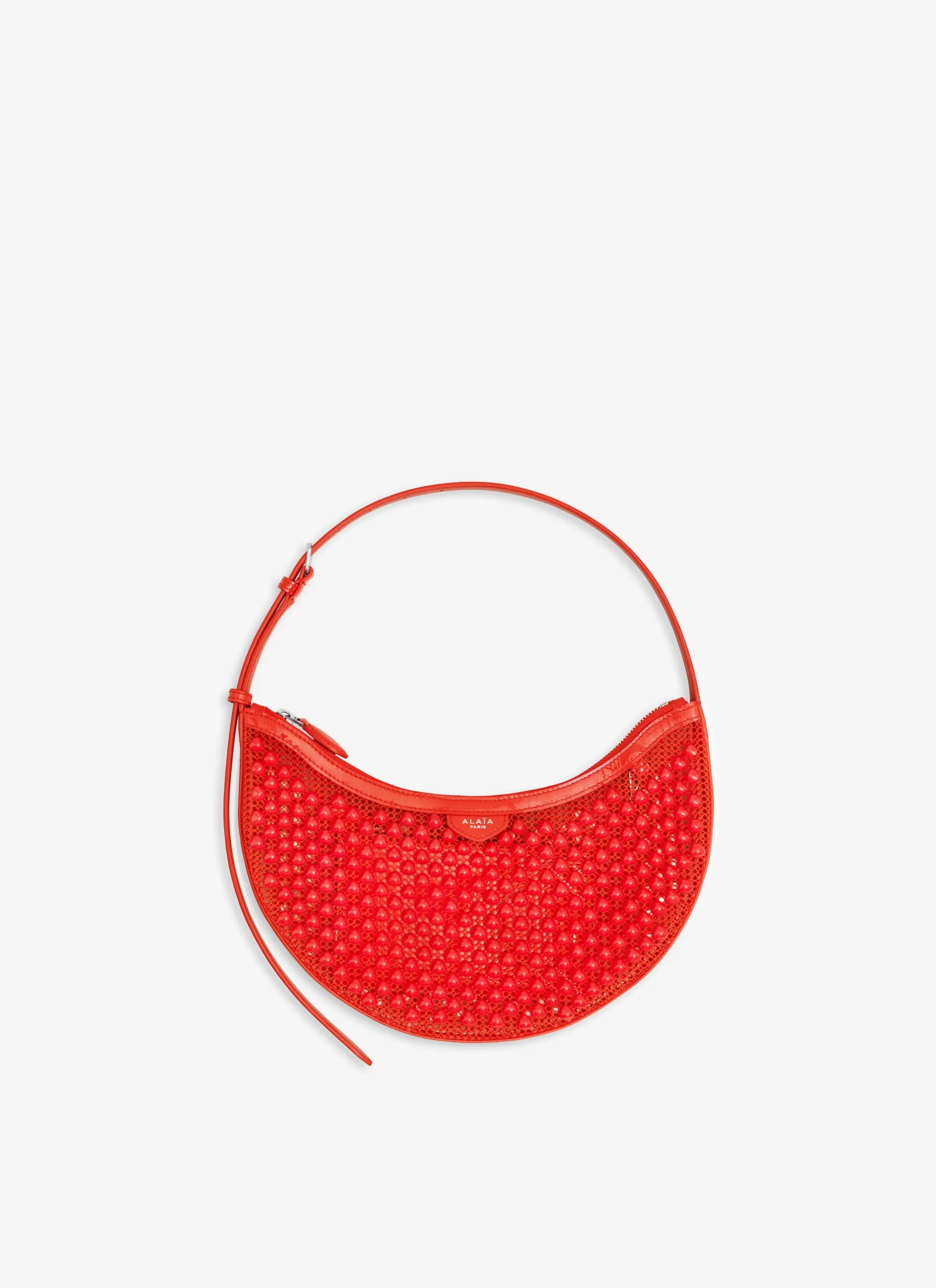 ONE PIECE DEMI LUNE BAG IN FISHNET PYRAMIDS