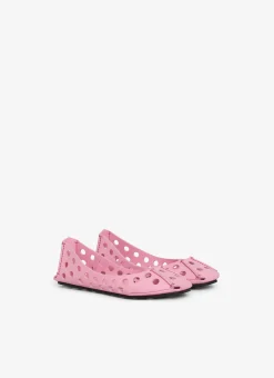 PERFO BALLET FLATS IN CALFSKIN