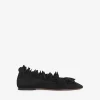 PETAL BALLET FLATS IN SUEDE GOATSKIN