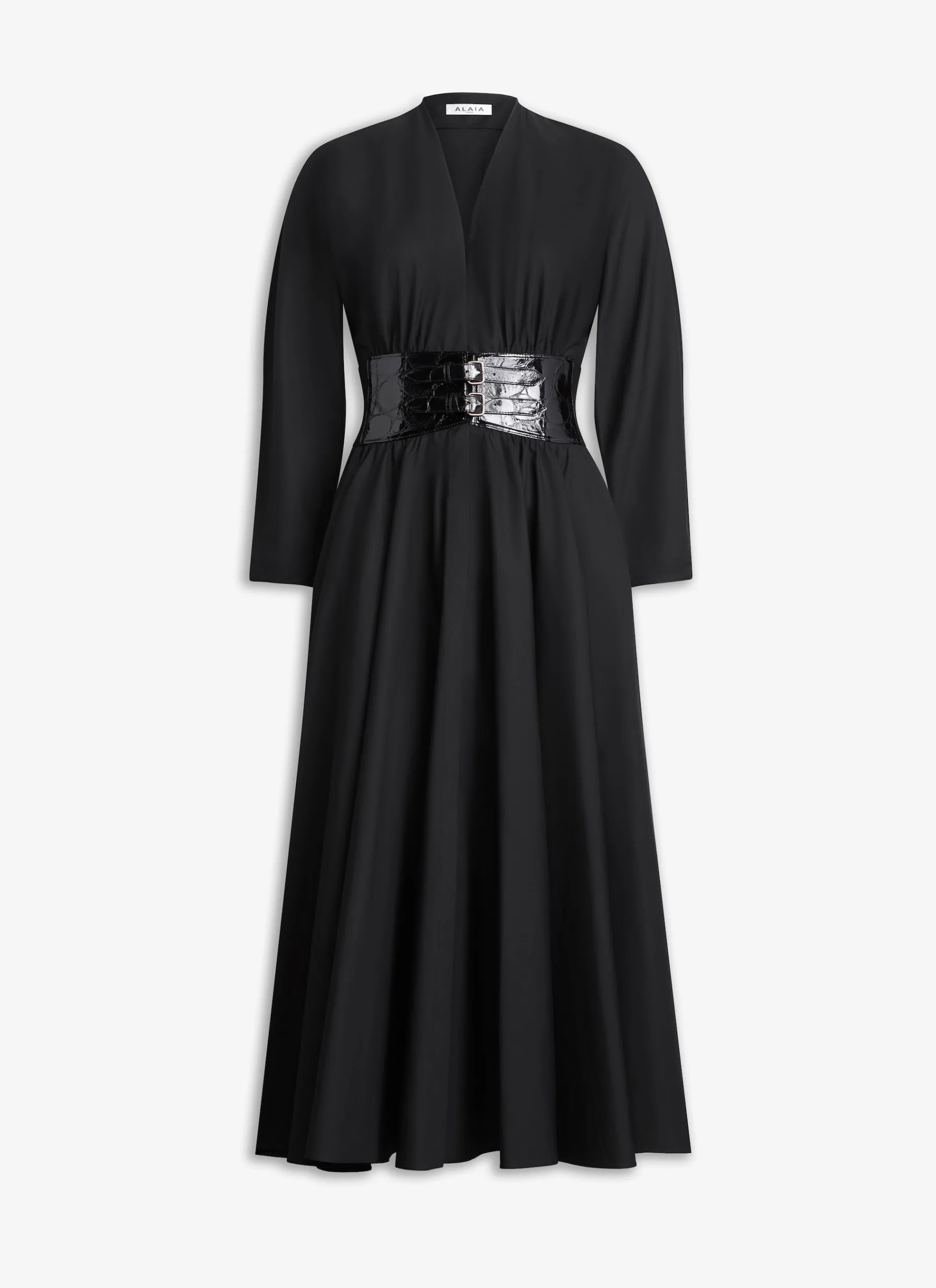 POPLIN CROSS BELT DRESS