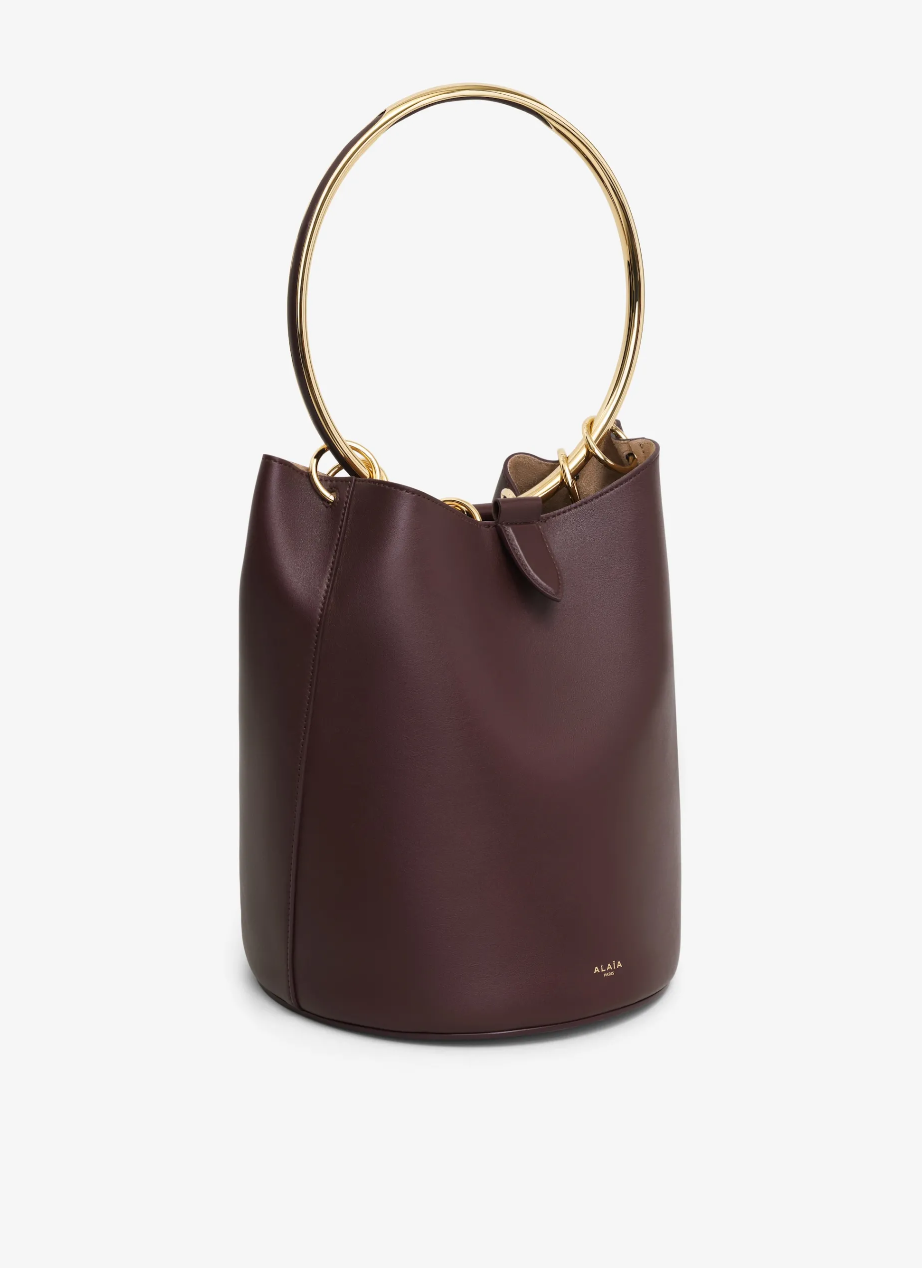 RING LARGE BUCKET BAG IN CALFSKIN