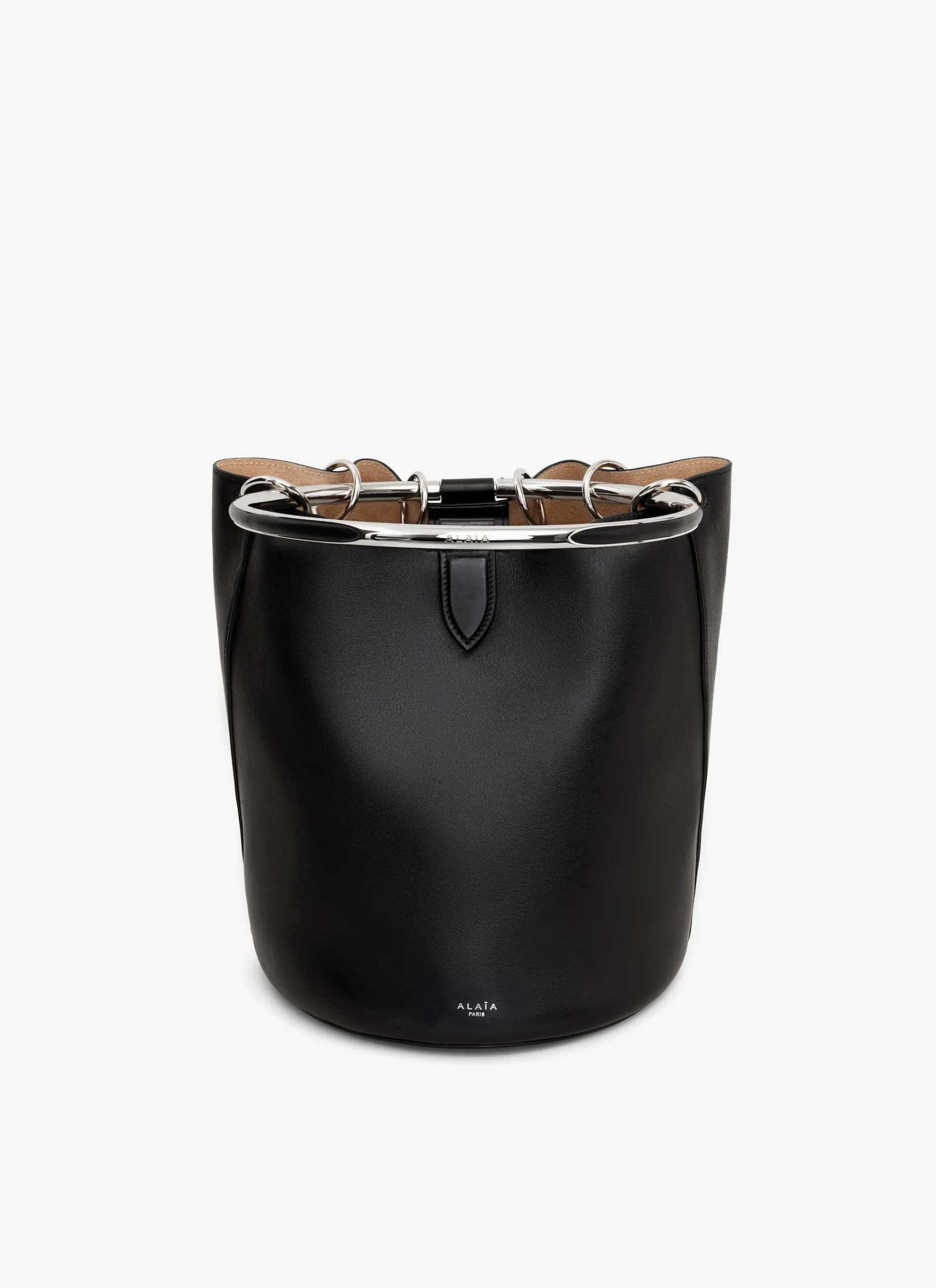 RING LARGE BUCKET BAG IN CALFSKIN