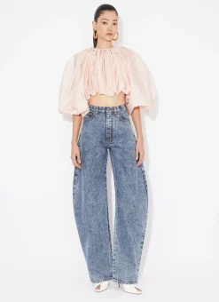 ROUND JEANS IN SNOW DENIM