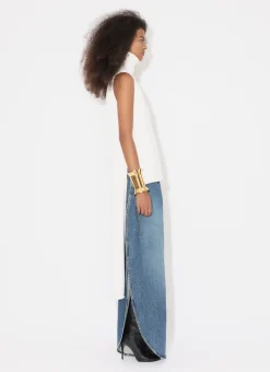 ROUND JEANS IN STONE DENIM