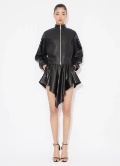 ROUND LEATHER JACKET
