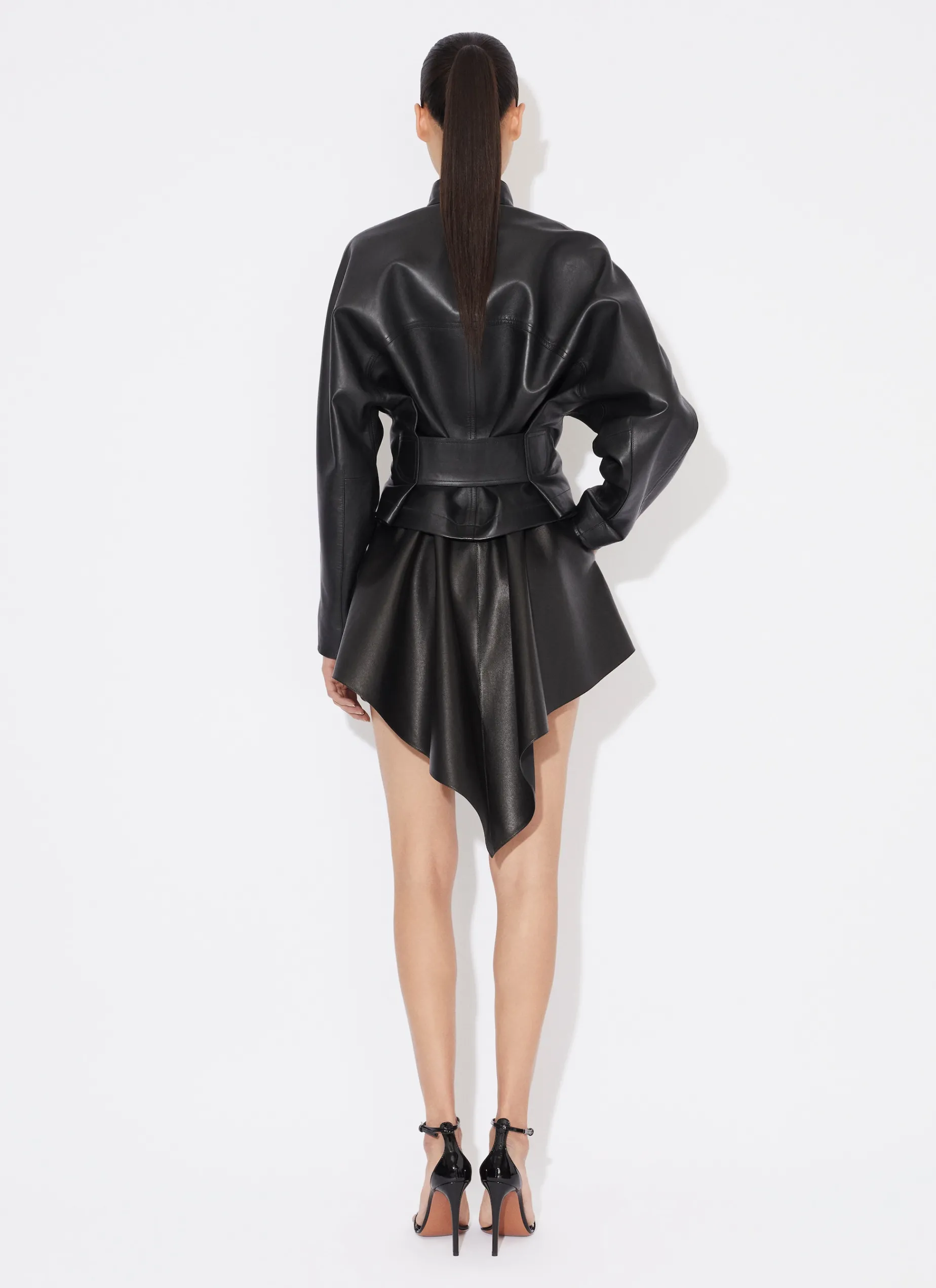 ROUND LEATHER JACKET