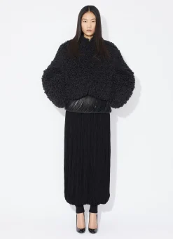 SHORT JACKET IN KNITTED FUR