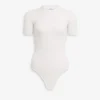 SHORT SLEEVE BODY IN SHEER WOOL KNIT