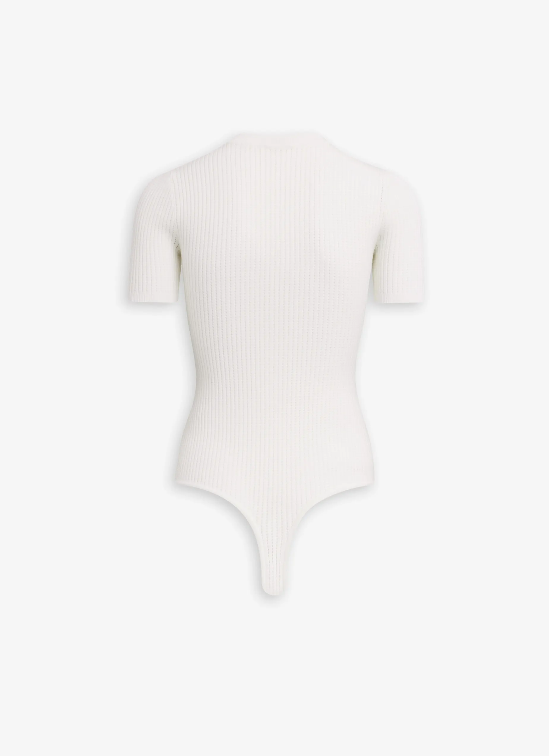 SHORT SLEEVE BODY IN SHEER WOOL KNIT