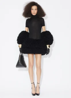 SHORT SLEEVE BODY IN SHEER WOOL KNIT