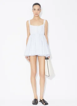 SKATER DRESS IN STRIPED COTTON POPLIN