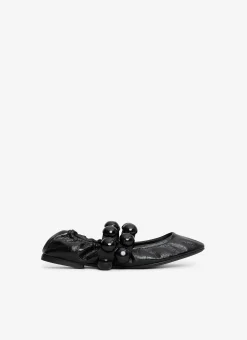 SPHERE BALLET FLATS IN PATENT LEATHER