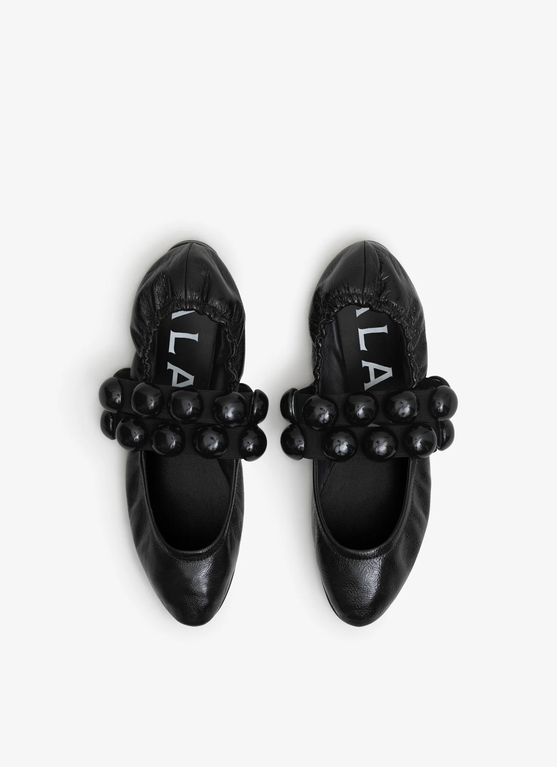 SPHERE BALLET FLATS IN PATENT LEATHER