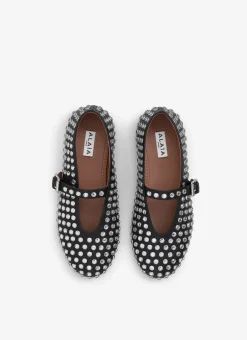 Strass Lambskin Ballet Flats